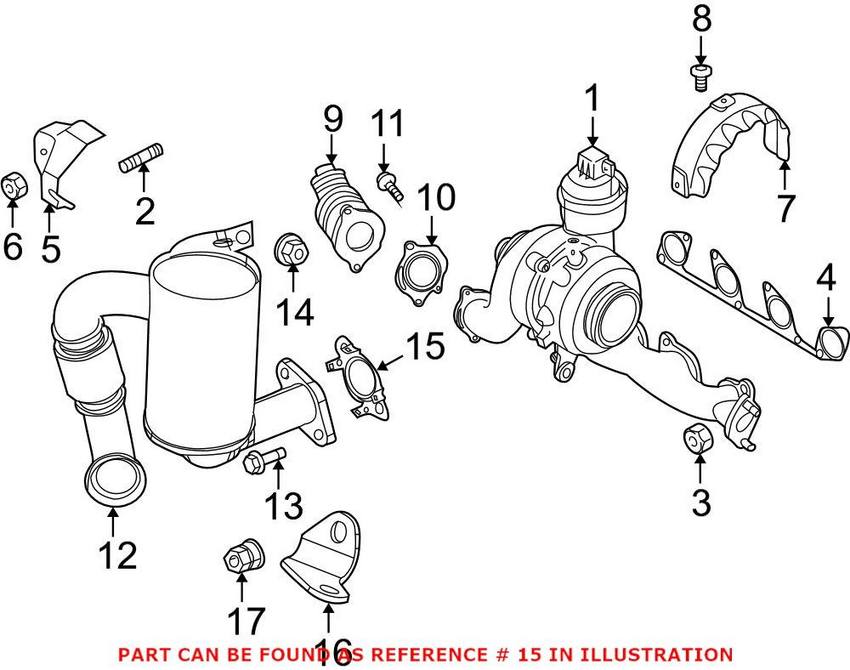 Audi VW EGR Cooler Gasket 03G131547H